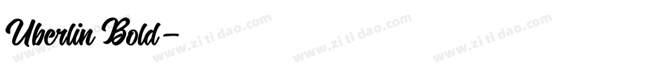 Uberlin Bold字体转换
